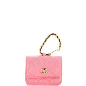 Chanel Jewel Hook Flap Card Case Quilted Lambskin
